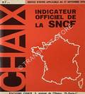 Chaix indicateur officiel de la SNCF - Serivce d'hiver applicable au 27 Septembre 1970 by Editions Chaix