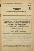 Temporary Speed Restrictions; Permanent Way Operations; Signal Alterations; Appendix Instructions; etc. - Section E, Saturday, 25th June to Friday, 1st July 1960 by British Railways Eastern Region - Great Eastern Line