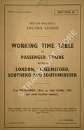 Working Time Table of Passenger Trains - Section N - London, Chelmsford, Southend and Southminster, 31st December 1956 to 16th June 1957 (or until further notice) by British Railways Eastern Region