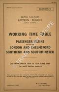 Working Time Table of Passenger Trains - Section N - London and Chelmsford, Southend and Southminster, 2nd November 1959 to 12th June, 1960 (or until further notice) by British Railways Eastern Region (Great Eastern)