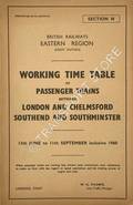 Working Time Table of Passenger Trains - Section N - London and Chelmsford, Southend and Southminster, 13th June to 11th September inclusive 1960 by British Railways Eastern Region (Great Eastern)