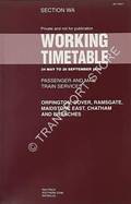 Working Timetable of Passenger and Mail Train Services - Section WA - Orpington, Dover, Ramsgate, Maidstone East, Chatham and branches, 24 May to 26 September 1998 by Railtrack Southern Zone, Waterloo