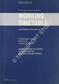 Working Timetable of Passenger & Parcel train services - Section YA - Kings Cross to Leeds, Doncaster to Berwick Upon Tweed, 28 September 1997 to 23 May 1998 by Railtrack London North Eastern