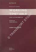 Working Timetable of Passenger Train Services - Section PG - Cardiff Valley Lines, 24 May to 26 September 1998 by Railtrack Great Western