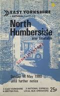 North Humberside Area Timetable, Sunday 18 May 1980 until further notice by National Bus Company - East Yorkshire