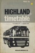 Highland Timetable, Bus Services, Winter, 1 October 1975 to 31 March 1976 by Highland Omnibuses Ltd.