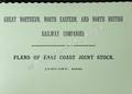 Plans of East Coast Joint Stock, January 1909 by Great Northern, North Eastern and North British