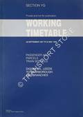 Working Timetable of Passenger & Parcels train services - Section YG - Diggle Jn., Leeds to Scarborough and branches - Sunday 28 September 1997 to Saturday 23 May 1998 by Railtrack North Eastern