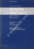 Working Timetable of Passenger & Parcel train services - Section YD - Tees/Tyne Area; Newcastle and Carlisle - Sunday 24 September 1995 to Saturday 1 June 1996 by Railtrack London North Eastern