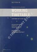 Working Timetable of Passenger & Parcels train services - Section YB - King's Cross Suburban District, 28 September 1997 to 23 May 1998 by Railtrack North Eastern
