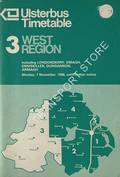Ulsterbus Timetable - 3 West Region, inclduing Londonderry, Omagh, Enniskillen, Dungannon, Armag, Monday 7 November 1988 until further notice by Ulster Bus