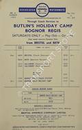Through Coach Services to Butlin's Holiday Camp Bognor Regis from Bristol and Bath, May 15th to Oct. 2nd.1965 by Associated Motorways