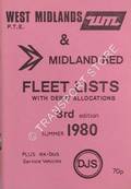 West Midlands & Midland Red Fleet Lists with depot allocations, Summer 1980 by SLATER, D.J.