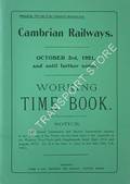 Working Time Book, October 3rd, 1921 and until further notice by Cambrian Railways