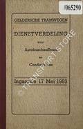 Book cover of Dienstverdeling voor Autobuschauffeurs en Conductrices, Ingaande 17 Mei 1953 by Geldersche Tramwegen