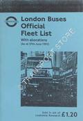 London Buses Official Fleet List 1991 by London Buses Limited 